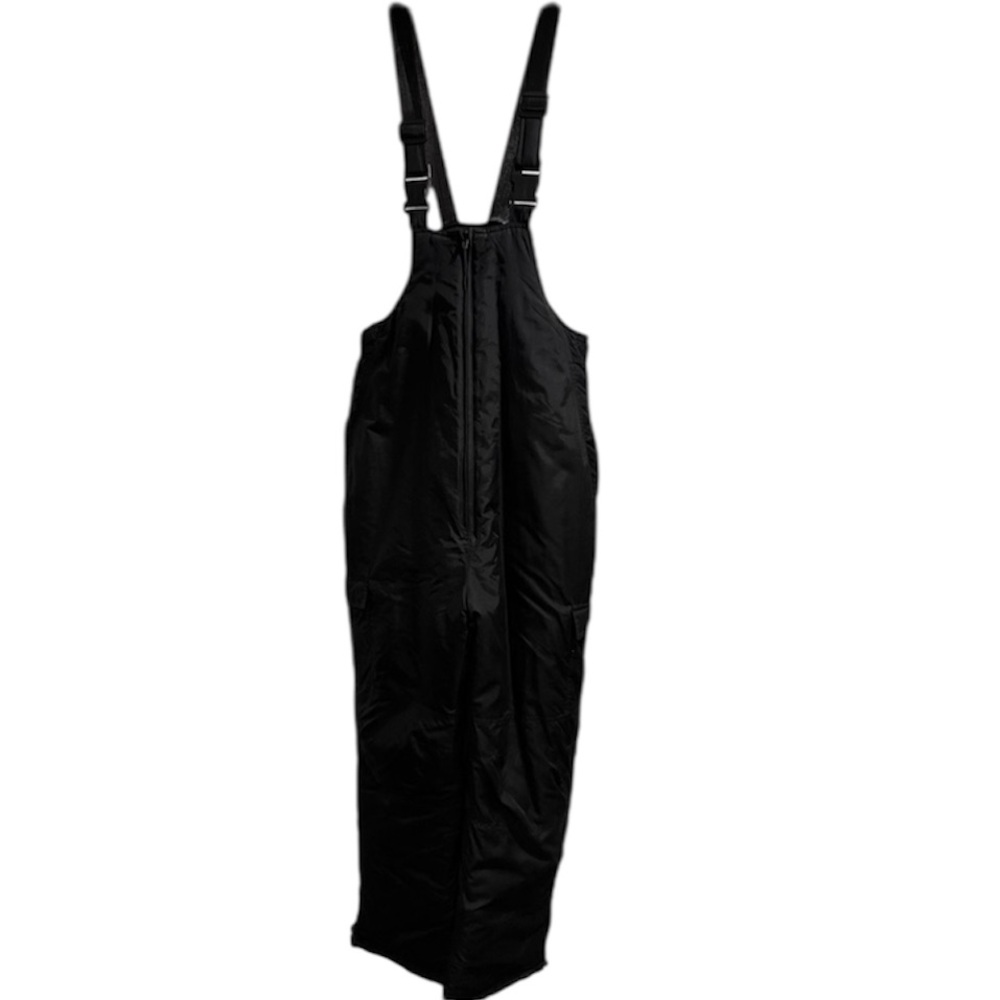 Black Weather Control Bib Overall Snow Pants.  Size = Youth Large 14-16.